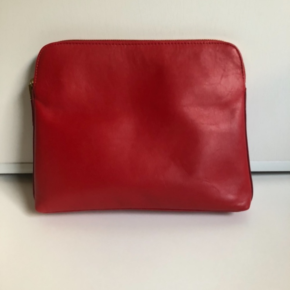 India Hicks / Red / Italian Leather Clutch - NEW